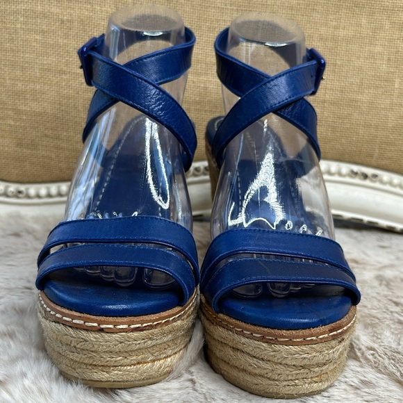 Ralph Lauren Collection | Purple Label | Blue Leather Espadrille - Picture 8 of 14